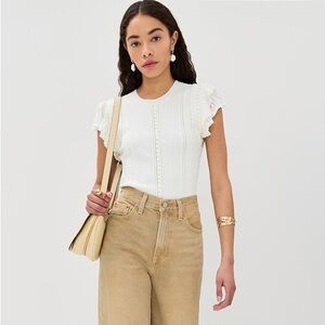 Ulla Johnson Giulia Ruffle Top Pristine Size Medium